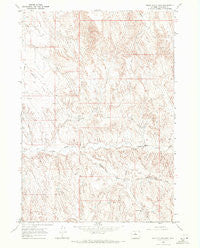 Banjo Flats East Wyoming Historical topographic map, 1:24000 scale, 7.5 X 7.5 Minute, Year 1966