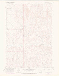 Banjo Flats East Wyoming Historical topographic map, 1:24000 scale, 7.5 X 7.5 Minute, Year 1966