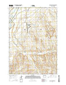 Banjo Flats West Wyoming Current topographic map, 1:24000 scale, 7.5 X 7.5 Minute, Year 2015
