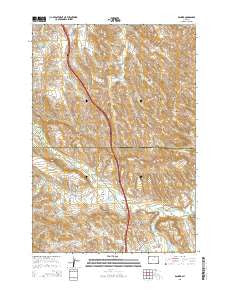 Banner Wyoming Current topographic map, 1:24000 scale, 7.5 X 7.5 Minute, Year 2015