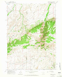 Banner Mtn Wyoming Historical topographic map, 1:24000 scale, 7.5 X 7.5 Minute, Year 1960