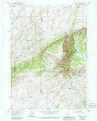 Banner Mtn Wyoming Historical topographic map, 1:24000 scale, 7.5 X 7.5 Minute, Year 1960