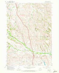 Banner Wyoming Historical topographic map, 1:24000 scale, 7.5 X 7.5 Minute, Year 1967