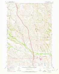 Banner Wyoming Historical topographic map, 1:24000 scale, 7.5 X 7.5 Minute, Year 1967