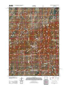 Banner Mountain Wyoming Historical topographic map, 1:24000 scale, 7.5 X 7.5 Minute, Year 2012
