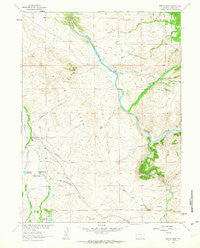 Barcus Peak Wyoming Historical topographic map, 1:24000 scale, 7.5 X 7.5 Minute, Year 1961
