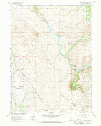 Barcus Peak Wyoming Historical topographic map, 1:24000 scale, 7.5 X 7.5 Minute, Year 1961
