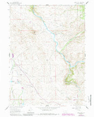 Barcus Peak Wyoming Historical topographic map, 1:24000 scale, 7.5 X 7.5 Minute, Year 1961