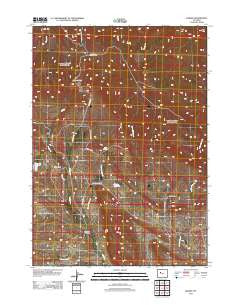 Bargee Wyoming Historical topographic map, 1:24000 scale, 7.5 X 7.5 Minute, Year 2012