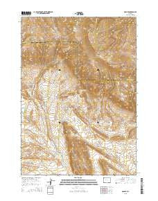 Bargee Wyoming Current topographic map, 1:24000 scale, 7.5 X 7.5 Minute, Year 2015