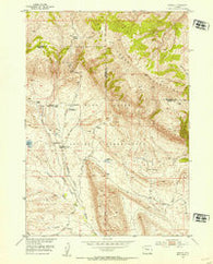 Bargee Wyoming Historical topographic map, 1:24000 scale, 7.5 X 7.5 Minute, Year 1952