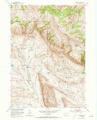 Bargee Wyoming Historical topographic map, 1:24000 scale, 7.5 X 7.5 Minute, Year 1952