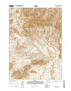 Barlow Gap Wyoming Current topographic map, 1:24000 scale, 7.5 X 7.5 Minute, Year 2015