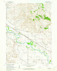 Barnes Wyoming Historical topographic map, 1:24000 scale, 7.5 X 7.5 Minute, Year 1960