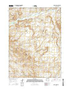 Barras Springs Wyoming Current topographic map, 1:24000 scale, 7.5 X 7.5 Minute, Year 2015