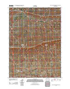 Bates Creek Reservoir Wyoming Historical topographic map, 1:24000 scale, 7.5 X 7.5 Minute, Year 2012