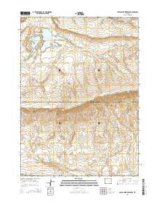 Bates Creek Reservoir Wyoming Current topographic map, 1:24000 scale, 7.5 X 7.5 Minute, Year 2015