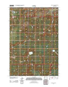Beach Lake Wyoming Historical topographic map, 1:24000 scale, 7.5 X 7.5 Minute, Year 2012