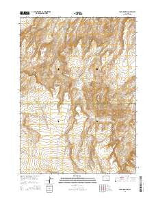 Bear Mountain Wyoming Current topographic map, 1:24000 scale, 7.5 X 7.5 Minute, Year 2015