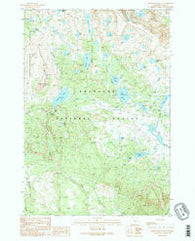 Beartooth Butte Wyoming Historical topographic map, 1:24000 scale, 7.5 X 7.5 Minute, Year 1989