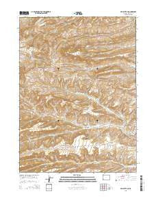 Bell Butte NE Wyoming Current topographic map, 1:24000 scale, 7.5 X 7.5 Minute, Year 2015