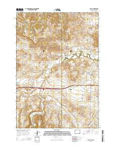 Beulah Wyoming Current topographic map, 1:24000 scale, 7.5 X 7.5 Minute, Year 2015
