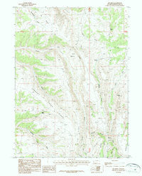 Big Ridge Wyoming Historical topographic map, 1:24000 scale, 7.5 X 7.5 Minute, Year 1987