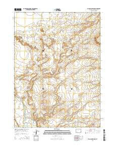 Big Island Bridge Wyoming Current topographic map, 1:24000 scale, 7.5 X 7.5 Minute, Year 2015