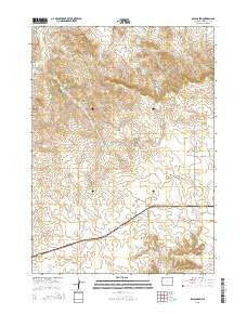Bills Creek Wyoming Current topographic map, 1:24000 scale, 7.5 X 7.5 Minute, Year 2015