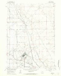 Bishop Wyoming Historical topographic map, 1:24000 scale, 7.5 X 7.5 Minute, Year 1960