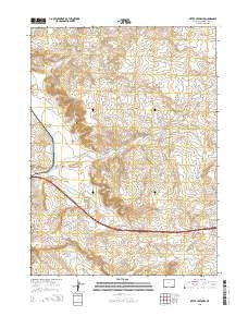 Bitter Creek NW Wyoming Current topographic map, 1:24000 scale, 7.5 X 7.5 Minute, Year 2015