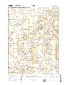 Black Rock Flat East Wyoming Current topographic map, 1:24000 scale, 7.5 X 7.5 Minute, Year 2015