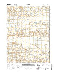 Black Rock Flat West Wyoming Current topographic map, 1:24000 scale, 7.5 X 7.5 Minute, Year 2015