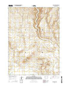 Blue Forest Wyoming Current topographic map, 1:24000 scale, 7.5 X 7.5 Minute, Year 2015