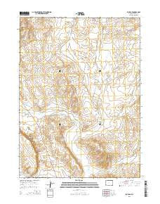 Blue Gap Wyoming Current topographic map, 1:24000 scale, 7.5 X 7.5 Minute, Year 2015