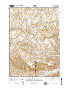 Blue Mesa East Wyoming Current topographic map, 1:24000 scale, 7.5 X 7.5 Minute, Year 2015