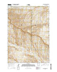 Blue Mesa West Wyoming Current topographic map, 1:24000 scale, 7.5 X 7.5 Minute, Year 2015