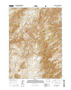 Blue Nose Creek Wyoming Current topographic map, 1:24000 scale, 7.5 X 7.5 Minute, Year 2015