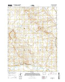 Blue Point Wyoming Current topographic map, 1:24000 scale, 7.5 X 7.5 Minute, Year 2015