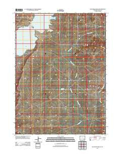 Bluegrass Wells Wyoming Historical topographic map, 1:24000 scale, 7.5 X 7.5 Minute, Year 2012