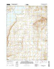 Bluegrass Wells Wyoming Current topographic map, 1:24000 scale, 7.5 X 7.5 Minute, Year 2015