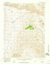 Boars Tusk Wyoming Historical topographic map, 1:62500 scale, 15 X 15 Minute, Year 1958