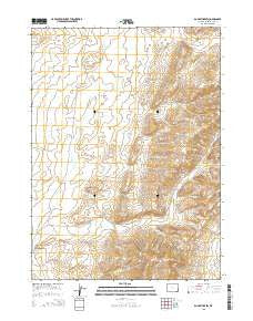 Boars Tusk SW Wyoming Current topographic map, 1:24000 scale, 7.5 X 7.5 Minute, Year 2015