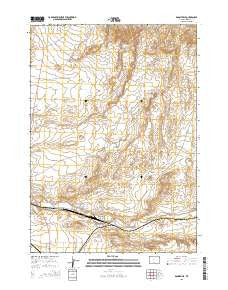 Bonneville Wyoming Current topographic map, 1:24000 scale, 7.5 X 7.5 Minute, Year 2015