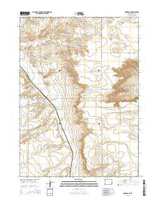 Bordeaux Wyoming Current topographic map, 1:24000 scale, 7.5 X 7.5 Minute, Year 2015