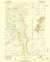 Bordeaux Wyoming Historical topographic map, 1:24000 scale, 7.5 X 7.5 Minute, Year 1953