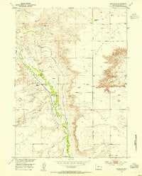 Bordeaux Wyoming Historical topographic map, 1:24000 scale, 7.5 X 7.5 Minute, Year 1953