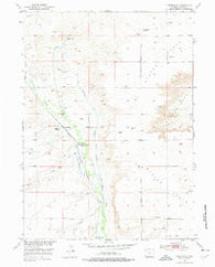Bordeaux Wyoming Historical topographic map, 1:24000 scale, 7.5 X 7.5 Minute, Year 1953