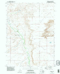 Bordeaux Wyoming Historical topographic map, 1:24000 scale, 7.5 X 7.5 Minute, Year 1990