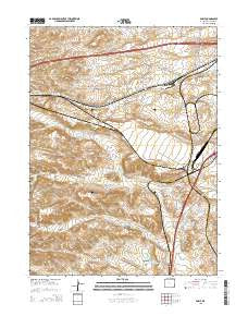 Borie Wyoming Current topographic map, 1:24000 scale, 7.5 X 7.5 Minute, Year 2015
